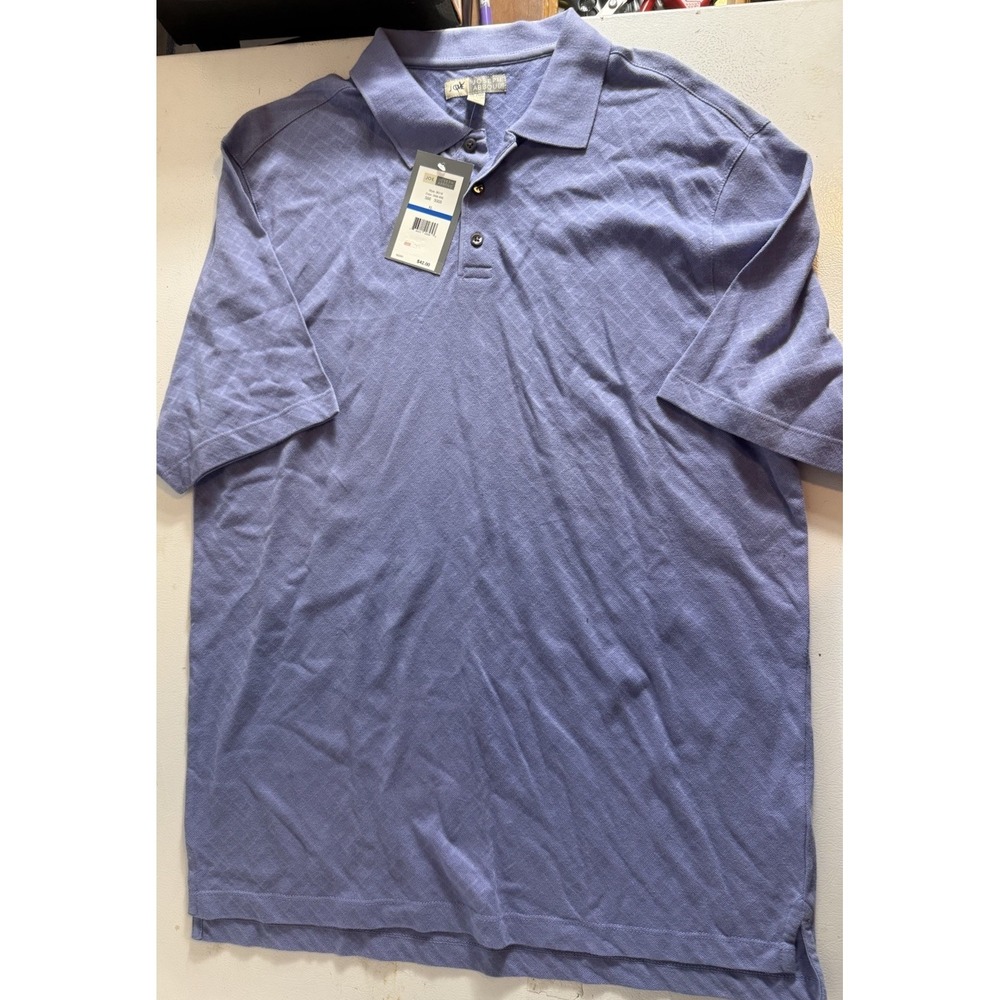 NEW Joseph Abboud Polo Shirt Mens XL Purple Cotton‎  Short Sleeve Casual